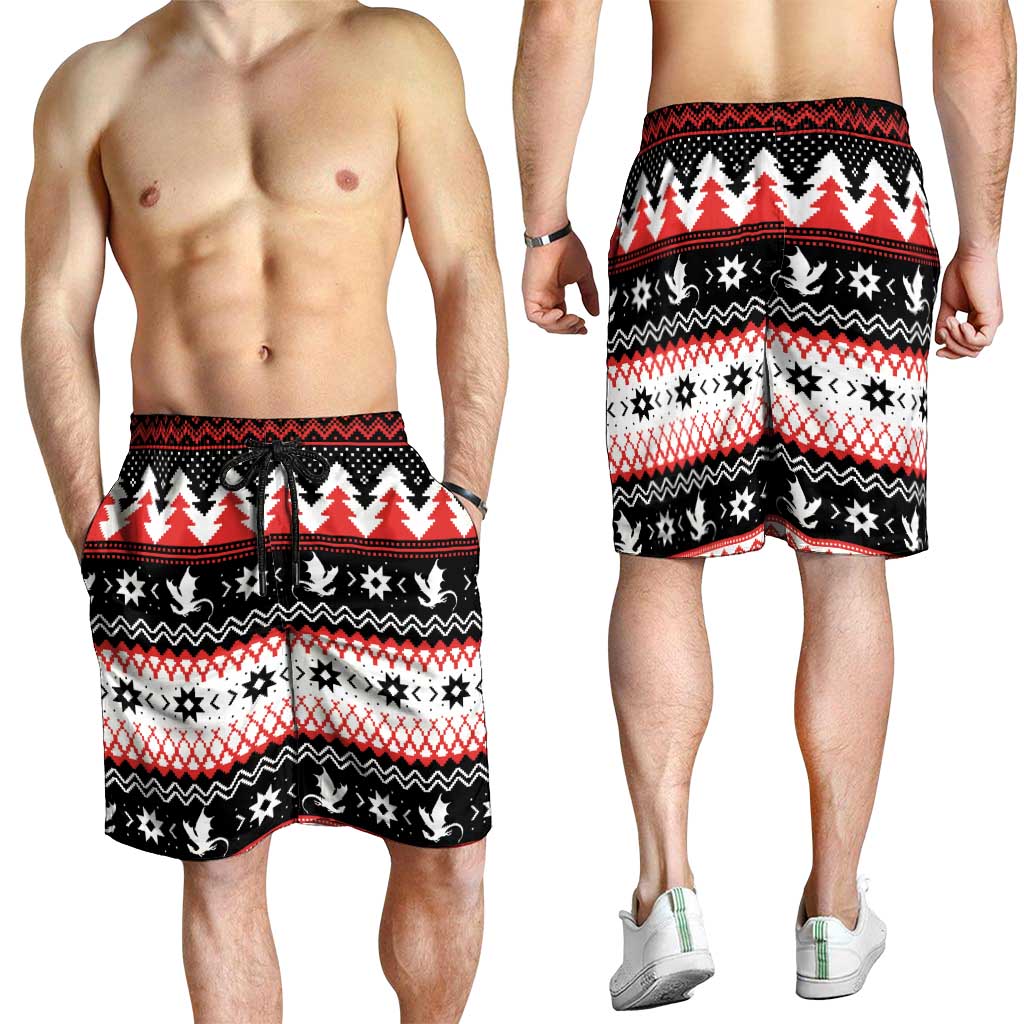 Illawarra Dragons Fire Shorts for Men Christmas Rugby League Spirit - Aussie Hoodie