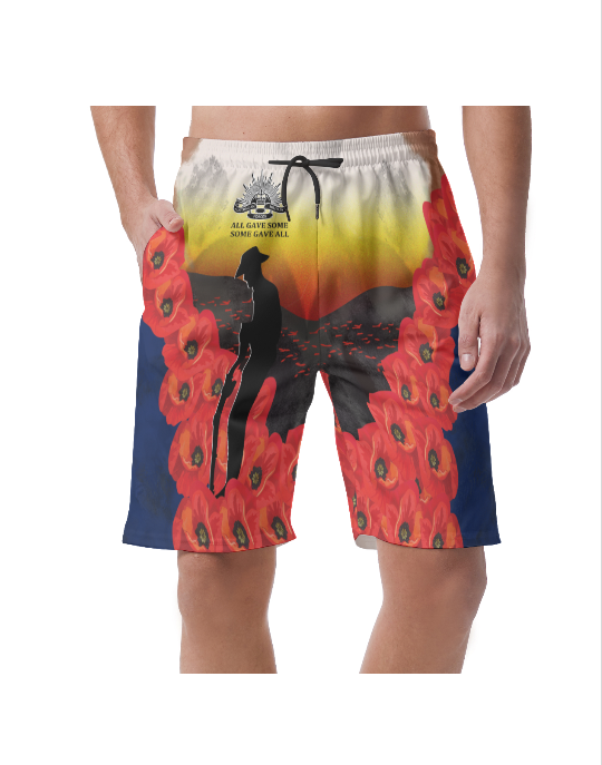 Anzac Lest We Forget Men's Shorts - All Gave Some, Some Gave All -