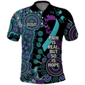 Customer Request - tracey.munt - 19/03/26 - Polo Shirt - Aboriginal Ribbon Dot Painting LT9