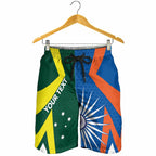 India vs Australia Personalised Shorts for Men Blue vs Gold Cricket Heritage - Aussie Hoodie