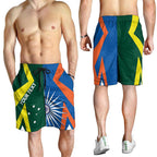 India vs Australia Personalised Shorts for Men Blue vs Gold Cricket Heritage - Aussie Hoodie