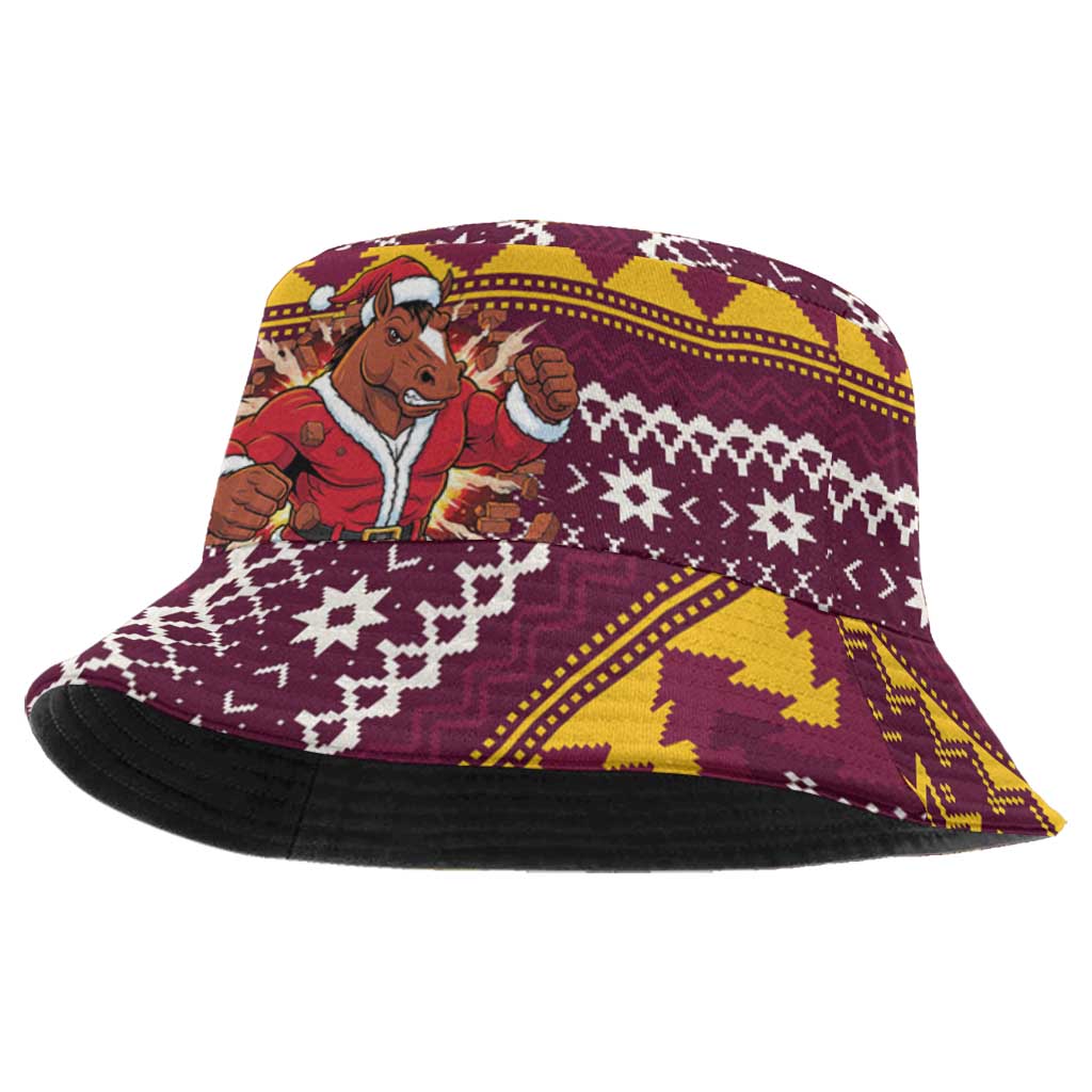 Jingle Broncos Jump Bucket Hat Christmas Rugby League Spirit - Aussie Hoodie
