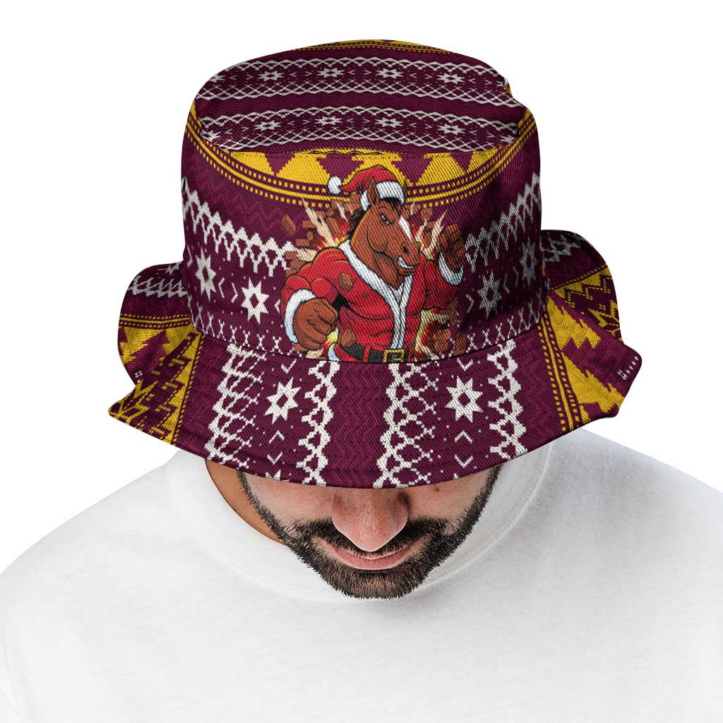 Jingle Broncos Jump Bucket Hat Christmas Rugby League Spirit - Aussie Hoodie