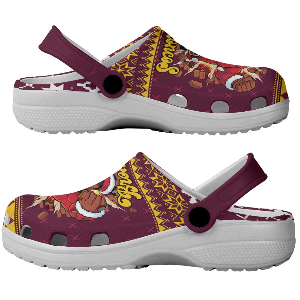 Jingle Broncos Jump Clogs Shoes Christmas Rugby League Spirit - Aussie Hoodie