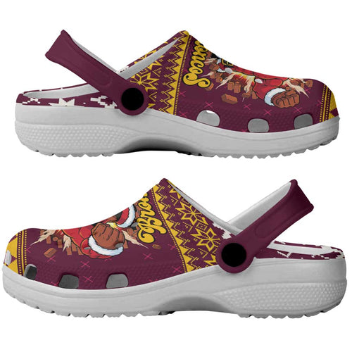 Jingle Broncos Jump Clogs Shoes Christmas Rugby League Spirit - Aussie Hoodie