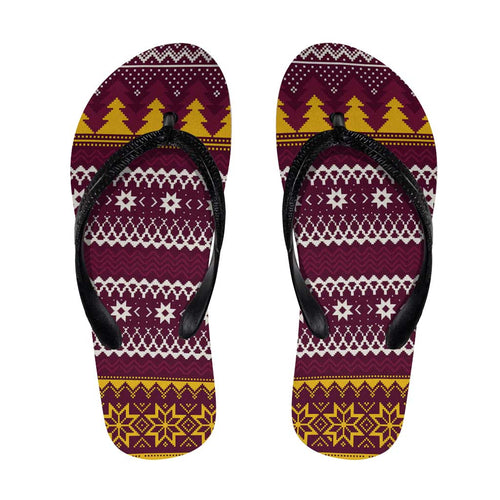Jingle Broncos Jump Flip Flops Christmas Rugby League Spirit - Aussie Hoodie
