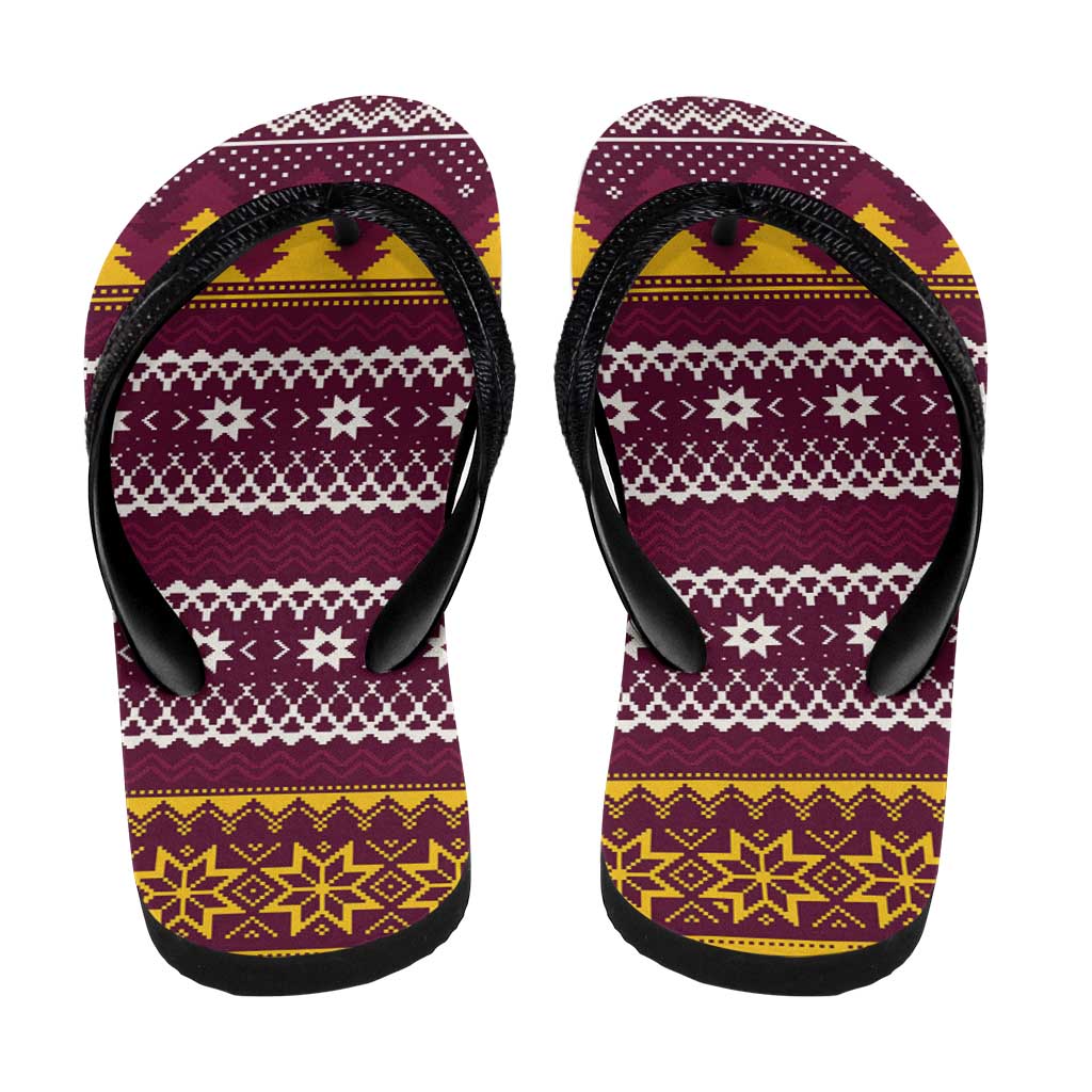 Jingle Broncos Jump Flip Flops Christmas Rugby League Spirit - Aussie Hoodie