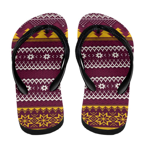 Jingle Broncos Jump Flip Flops Christmas Rugby League Spirit - Aussie Hoodie