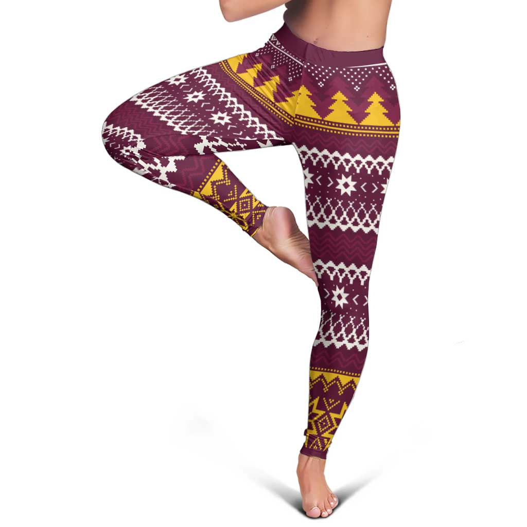 Jingle Broncos Jump Leggings Christmas Rugby League Spirit - Aussie Hoodie