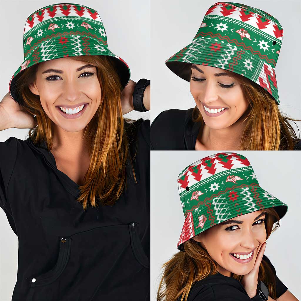 Jingle Rabbitohs Jump Bucket Hat Christmas Rugby League Spirit - Aussie Hoodie