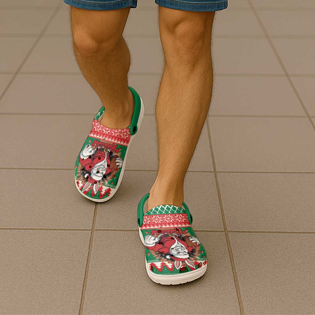 Jingle Rabbitohs Jump Clogs Shoes Christmas Rugby League Spirit - Aussie Hoodie