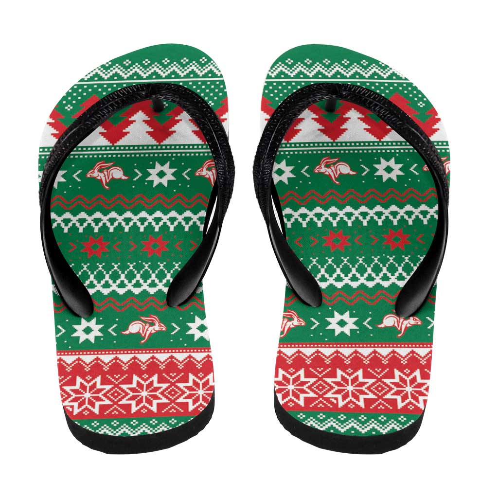 Jingle Rabbitohs Jump Flip Flops Christmas Rugby League Spirit - Aussie Hoodie