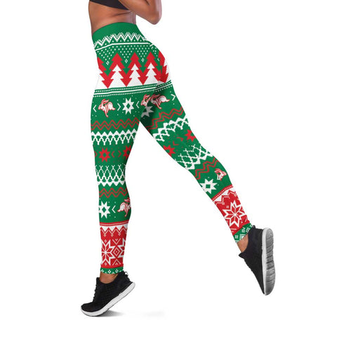 Jingle Rabbitohs Jump Leggings Christmas Rugby League Spirit - Aussie Hoodie
