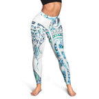 Kahui Whetu Paua Shell Kowhaiwhai Taniko Leggings Manta Ray Shark-Turtle Maori Tribal Style
