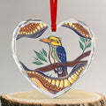 Kookaburra Australia Indigenous Art Glass Ornament