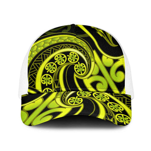 Lime Green New Zealand Mangopare Baseball Net Cap Aotearoa Maori Koru Style - Aussie Hoodie