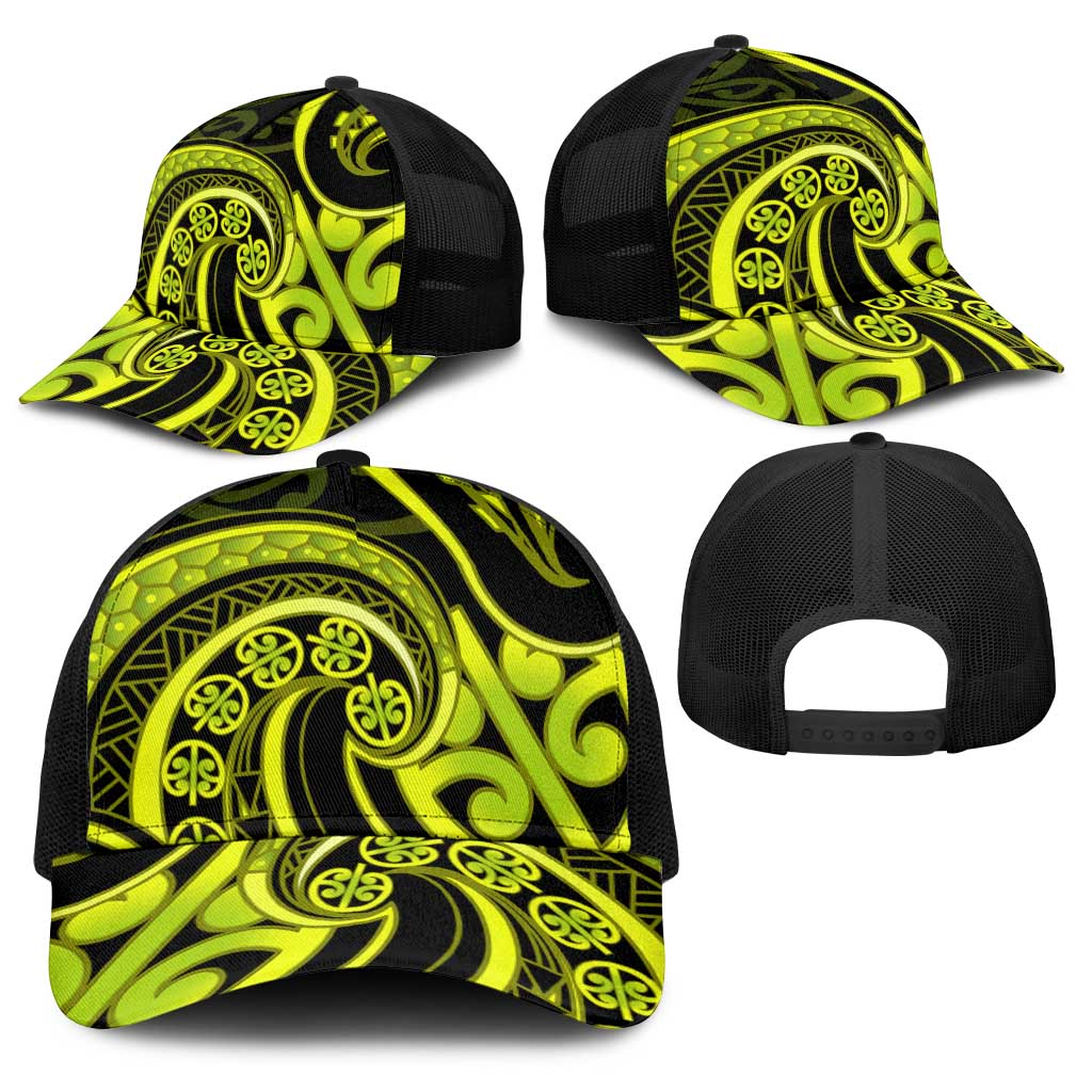 Lime Green New Zealand Mangopare Baseball Net Cap Aotearoa Maori Koru Style - Aussie Hoodie