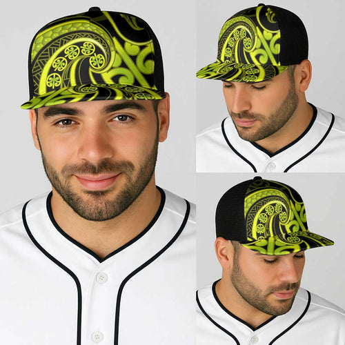 Lime Green New Zealand Mangopare Baseball Net Cap Aotearoa Maori Koru Style - Aussie Hoodie