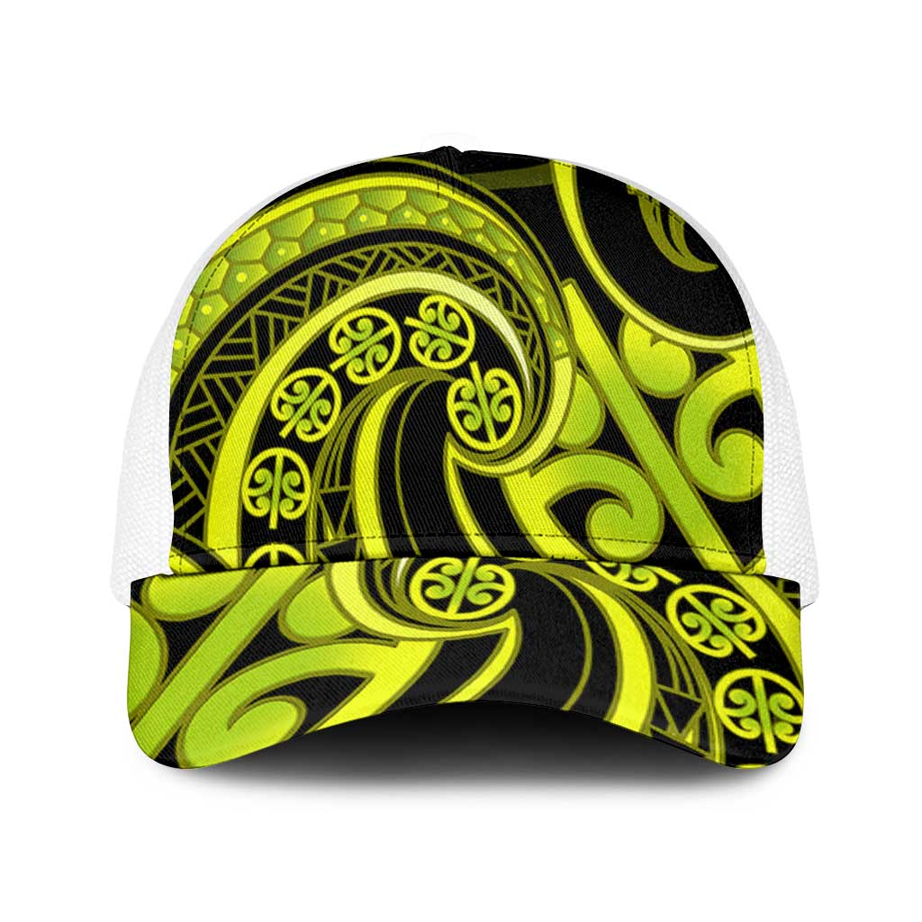 Lime Green New Zealand Mangopare Mesh Trucker Cap Aotearoa Maori Koru Style - Aussie Hoodie