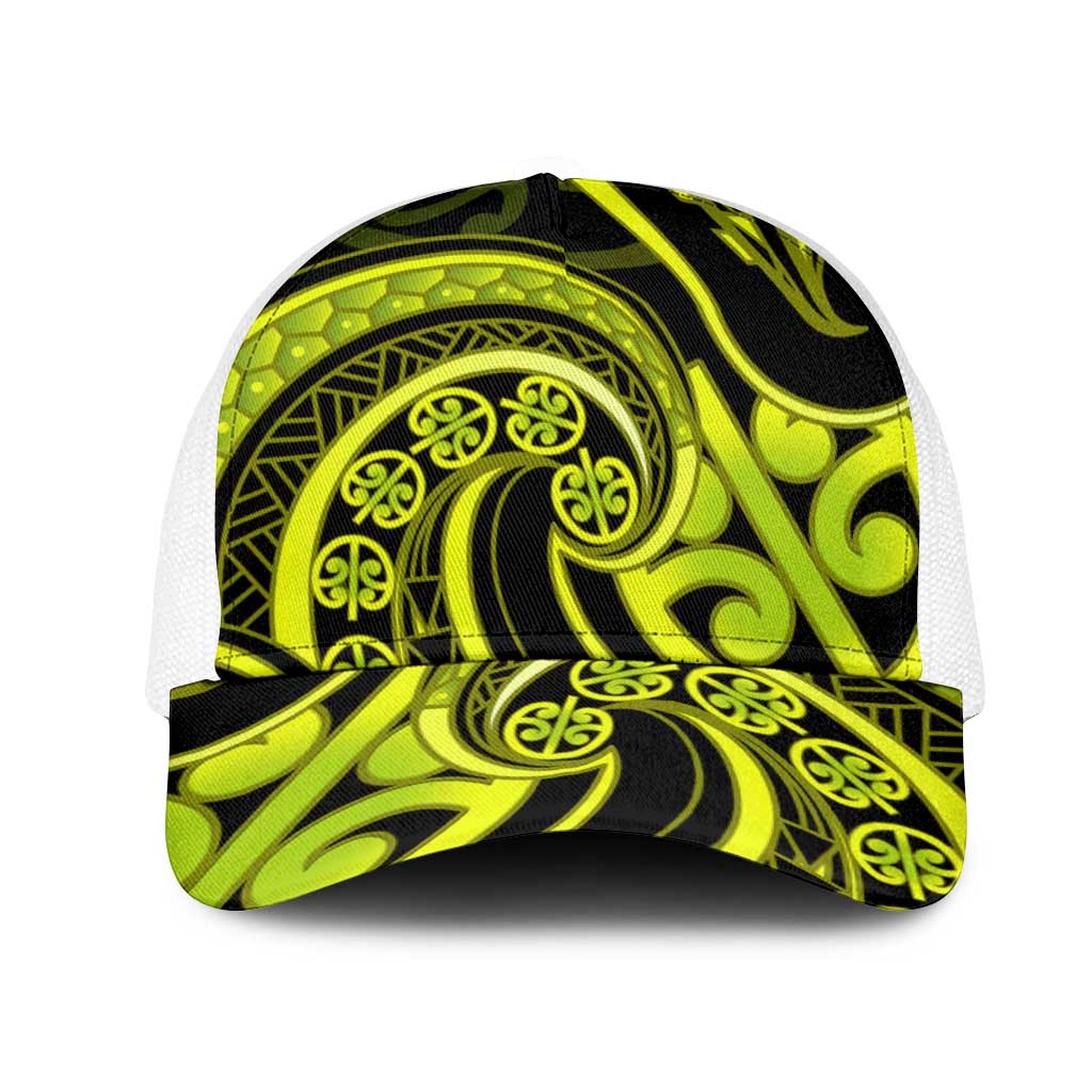 Lime Green New Zealand Mangopare Mesh Trucker Cap Aotearoa Maori Koru Style - Aussie Hoodie