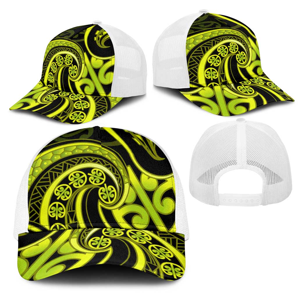 Lime Green New Zealand Mangopare Mesh Trucker Cap Aotearoa Maori Koru Style - Aussie Hoodie