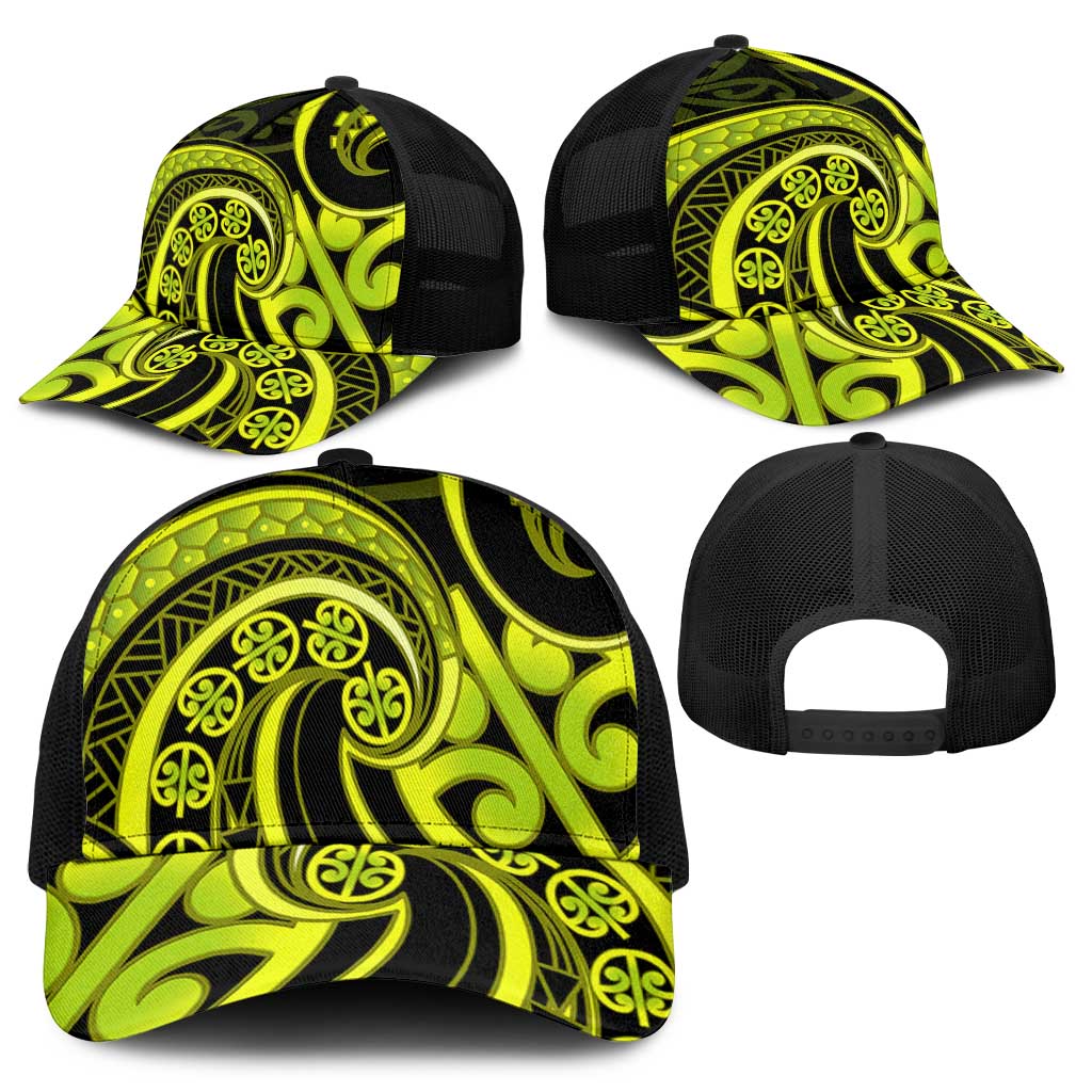 Lime Green New Zealand Mangopare Mesh Trucker Cap Aotearoa Maori Koru Style - Aussie Hoodie