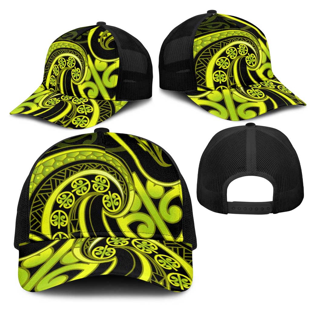 Lime Green New Zealand Mangopare Mesh Trucker Cap Aotearoa Maori Koru Style - Aussie Hoodie