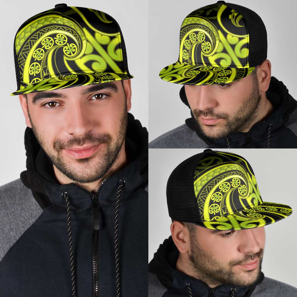 Lime Green New Zealand Mangopare Mesh Trucker Cap Aotearoa Maori Koru Style - Aussie Hoodie