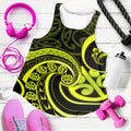 Lime Green New Zealand Mangopare Women Racerback Tank Aotearoa Maori Koru Style