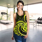 Lime Green New Zealand Mangopare Women Racerback Tank Aotearoa Maori Koru Style