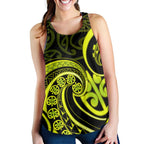 Lime Green New Zealand Mangopare Women Racerback Tank Aotearoa Maori Koru Style