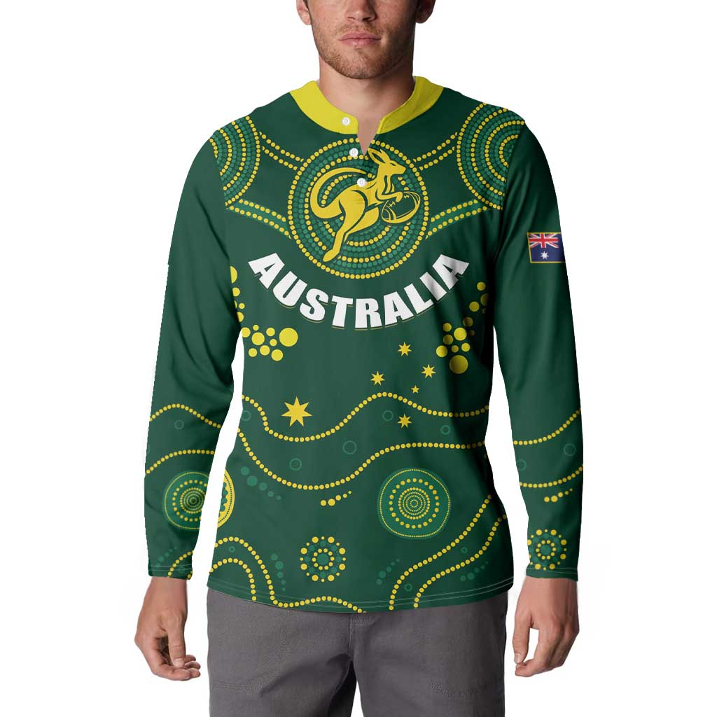 Australia 2024 Rugby Button Sweatshirt Go Wallabies