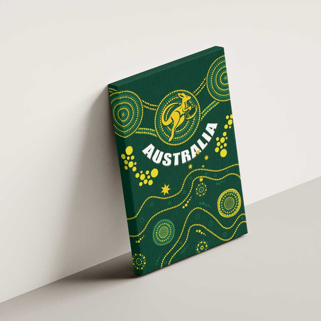 Australia 2024 Rugby Canvas Wall Art Go Wallabies