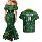 Australia 2024 Rugby Couples Matching Mermaid Dress and Hawaiian Shirt Go Wallabies