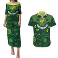 Australia 2024 Rugby Couples Matching Puletasi and Hawaiian Shirt Go Wallabies
