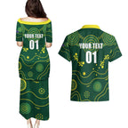 Australia 2024 Rugby Couples Matching Puletasi and Hawaiian Shirt Go Wallabies
