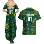 Australia 2024 Rugby Couples Matching Summer Maxi Dress and Hawaiian Shirt Go Wallabies
