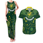 Australia 2024 Rugby Couples Matching Tank Maxi Dress and Hawaiian Shirt Go Wallabies