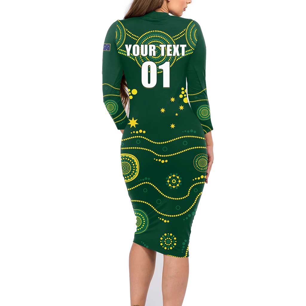 Australia 2024 Rugby Family Matching Long Sleeve Bodycon Dress and Hawaiian Shirt Go Wallabies