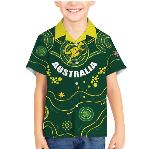 Australia 2024 Rugby Family Matching Mermaid Dress and Hawaiian Shirt Go Wallabies