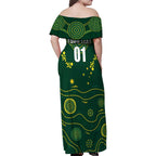 Australia 2024 Rugby Family Matching Off Shoulder Maxi Dress and Hawaiian Shirt Go Wallabies