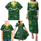 Australia 2024 Rugby Family Matching Puletasi and Hawaiian Shirt Go Wallabies