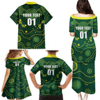 Australia 2024 Rugby Family Matching Puletasi and Hawaiian Shirt Go Wallabies