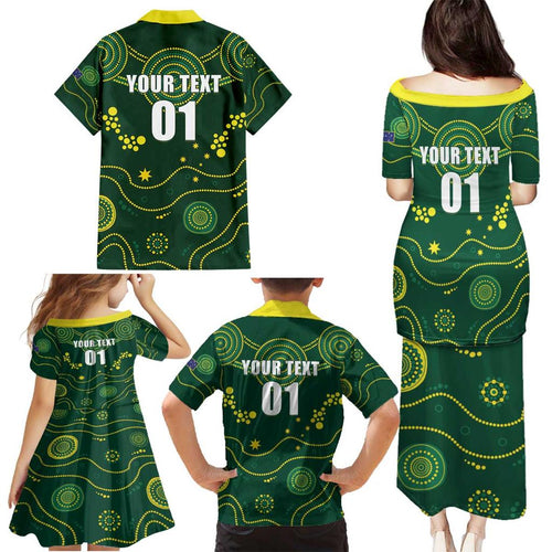 Australia 2024 Rugby Family Matching Puletasi and Hawaiian Shirt Go Wallabies