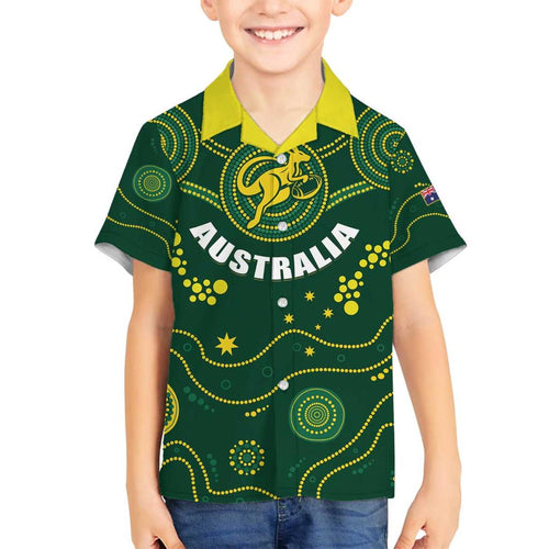 Australia 2024 Rugby Family Matching Puletasi and Hawaiian Shirt Go Wallabies