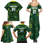 Australia 2024 Rugby Family Matching Summer Maxi Dress and Hawaiian Shirt Go Wallabies