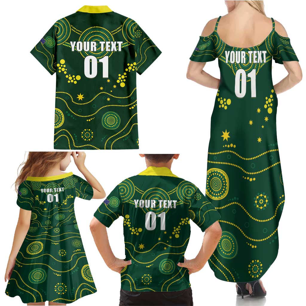 Australia 2024 Rugby Family Matching Summer Maxi Dress and Hawaiian Shirt Go Wallabies
