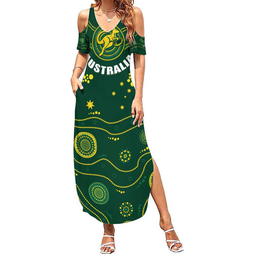 Australia 2024 Rugby Family Matching Summer Maxi Dress and Hawaiian Shirt Go Wallabies