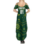 Australia 2024 Rugby Family Matching Summer Maxi Dress and Hawaiian Shirt Go Wallabies