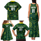 Australia 2024 Rugby Family Matching Tank Maxi Dress and Hawaiian Shirt Go Wallabies